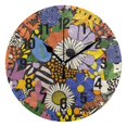 thumbnail image 1 of Yayeee 10" Wall Clock Battery Operated Quartz Round Silent Non-Ticking Home Decor,Blue Floral, 1 of 6