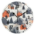 thumbnail image 1 of Yayeee 10" Wall Clock Battery Operated Quartz Round Silent Non-Ticking Home Decor,Blue Snow Houses, 1 of 6