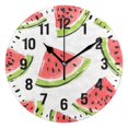 thumbnail image 1 of Yayeee 10" Wall Clock Battery Operated Quartz Round Silent Non-Ticking Home Decor, Cartoon Watermelon, 1 of 6