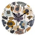 thumbnail image 1 of Yayeee 10" Wall Clock Battery Operated Quartz Round Silent Non-Ticking Home Decor,Colorful Floral, 1 of 6