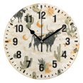 thumbnail image 1 of Yayeee 10" Wall Clock Battery Operated Quartz Round Silent Non-Ticking Home Decor, Cowboy Pattern, 1 of 6