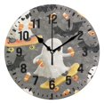 thumbnail image 1 of Yayeee 10" Wall Clock Battery Operated Quartz Round Silent Non-Ticking Home Decor, Cute Ghosts, 1 of 6