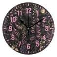 thumbnail image 1 of Yayeee 10" Wall Clock Battery Operated Quartz Round Silent Non-Ticking Home Decor,Dark Gothic Floral, 1 of 6