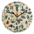 thumbnail image 1 of Yayeee 10" Wall Clock Battery Operated Quartz Round Silent Non-Ticking Home Decor, Floral Design, 1 of 6