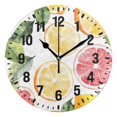 thumbnail image 1 of Yayeee 10" Wall Clock Battery Operated Quartz Round Silent Non-Ticking Home Decor,Grapefruit Slices, 1 of 6