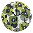 thumbnail image 1 of Yayeee 10" Wall Clock Battery Operated Quartz Round Silent Non-Ticking Home Decor, Gray Floral, 1 of 6