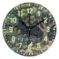thumbnail image 1 of Yayeee 10" Wall Clock Battery Operated Quartz Round Silent Non-Ticking Home Decor, Green Forest Scene, 1 of 6