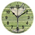 thumbnail image 1 of Yayeee 10" Wall Clock Battery Operated Quartz Round Silent Non-Ticking Home Decor,Green Martini Glass, 1 of 6