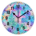 thumbnail image 1 of Yayeee 10" Wall Clock Battery Operated Quartz Round Silent Non-Ticking Home Decor,Neon Starfish Pattern, 1 of 6