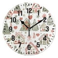 thumbnail image 1 of Yayeee 10" Wall Clock Battery Operated Quartz Round Silent Non-Ticking Home Decor,Nordic Christmas House, 1 of 6