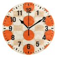 thumbnail image 1 of Yayeee 10" Wall Clock Battery Operated Quartz Round Silent Non-Ticking Home Decor,Orange Geometric Circles, 1 of 6