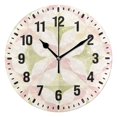 thumbnail image 1 of Yayeee 10" Wall Clock Battery Operated Quartz Round Silent Non-Ticking Home Decor, Pastel Pink Geometric, 1 of 6