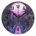 thumbnail image 1 of Yayeee 10" Wall Clock Battery Operated Quartz Round Silent Non-Ticking Home Decor, Pink Road, 1 of 6