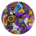 thumbnail image 1 of Yayeee 10" Wall Clock Battery Operated Quartz Round Silent Non-Ticking Home Decor, Purple Simple Triangles, 1 of 6