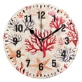 thumbnail image 1 of Yayeee 10" Wall Clock Battery Operated Quartz Round Silent Non-Ticking Home Decor, Retro Starfish, 1 of 6