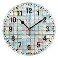 thumbnail image 1 of Yayeee 10" Wall Clock Battery Operated Quartz Round Silent Non-Ticking Home Decor,Small Pastel Pattern, 1 of 6