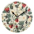 thumbnail image 1 of Yayeee 10" Wall Clock Battery Operated Quartz Round Silent Non-Ticking Home Decor, Small Strawberry Pattern, 1 of 6