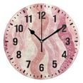 thumbnail image 1 of Yayeee 10" Wall Clock Battery Operated Quartz Round Silent Non-Ticking Home Decor,Soft Brown Pattern, 1 of 6