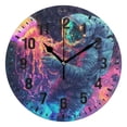 thumbnail image 1 of Yayeee 10" Wall Clock Battery Operated Quartz Round Silent Non-Ticking Home Decor, Space Astronaut, 1 of 6