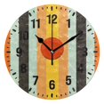 thumbnail image 1 of Yayeee 10" Wall Clock Battery Operated Quartz Round Silent Non-Ticking Home Decor, Stripes and Circle, 1 of 6