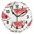 thumbnail image 1 of Yayeee 10" Wall Clock Battery Operated Quartz Round Silent Non-Ticking Home Decor, Watermelon Pattern, 1 of 6