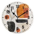 thumbnail image 1 of Yayeee 10" Wall Clock Battery Operated Quartz Round Silent Non-Ticking Home Decor,White Abstract Shapes, 1 of 6
