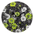 thumbnail image 1 of Yayeee 10" Wall Clock Battery Operated Quartz Round Silent Non-Ticking Home Decor,White Flower Pattern, 1 of 6