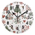 thumbnail image 1 of Yayeee 10" Wall Clock Battery Operated Quartz Round Silent Non-Ticking Home Decor,White Nordic Christmas House, 1 of 6