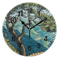 thumbnail image 1 of Yayeee 10" Wall Clock Battery Operated Quartz Round Silent Non-Ticking Home Decor,Yellow Tree, 1 of 6