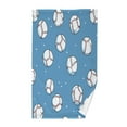 thumbnail image 1 of Yayeee 100% Cotton Hand Towels for Bathroom 16" x 28" Soft Absorbent Kitchen Towel, Baseballs Pattern, 1 of 7