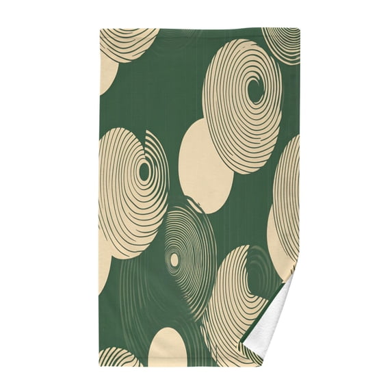 Yayeee 100% Cotton Hand Towels for Bathroom 16" x 28" Soft Absorbent Kitchen Towel, Beige Abstract