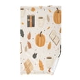thumbnail image 1 of Yayeee 100% Cotton Hand Towels for Bathroom 16" x 28" Soft Absorbent Kitchen Towel, Beige Fall Pumpkin, 1 of 7