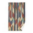 thumbnail image 1 of Yayeee 100% Cotton Hand Towels for Bathroom 16" x 28" Soft Absorbent Kitchen Towel, Beige Geometric, 1 of 7