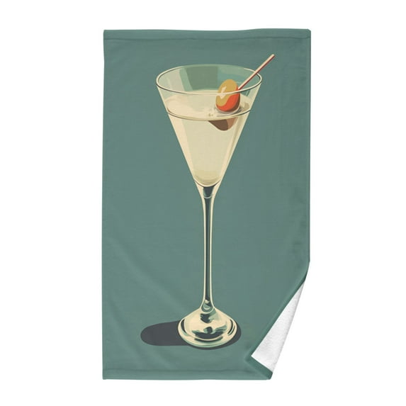 Yayeee 100% Cotton Hand Towels for Bathroom 16" x 28" Kitchen Towel, Beige Martini