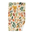 thumbnail image 1 of Yayeee 100% Cotton Hand Towels for Bathroom 16" x 28" Kitchen Towel, Beige Retro Leaves, 1 of 7