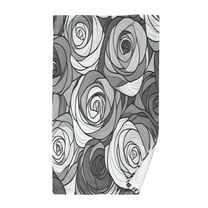Yayeee 100% Cotton Hand Towels for Bathroom 16" x 28" Kitchen Towel, Black Roses