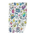 thumbnail image 1 of Yayeee 100% Cotton Hand Towels for Bathroom 16" x 28" Kitchen Towel, Blue Doodle Pattern, 1 of 7