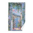 thumbnail image 1 of Yayeee 100% Cotton Hand Towels for Bathroom 16" x 28" Soft Absorbent Kitchen Towel, Blue Floral Window, 1 of 7