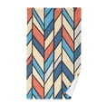 thumbnail image 1 of Yayeee 100% Cotton Hand Towels for Bathroom 16" x 28" Soft Absorbent Kitchen Towel, Blue Geometric, 1 of 7