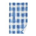 thumbnail image 1 of Yayeee 100% Cotton Hand Towels for Bathroom 16" x 28" Soft Absorbent Kitchen Towel, Blue Plain, 1 of 7