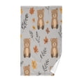 thumbnail image 1 of Yayeee 100% Cotton Hand Towels for Bathroom 16" x 28" Kitchen Towel, Brown Cartoon Bears, 1 of 7
