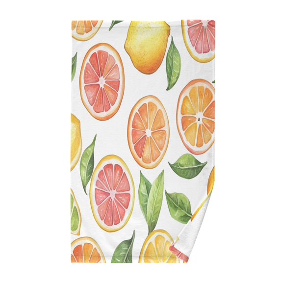 Yayeee 100% Cotton Hand Towels for Bathroom 16" x 28" Soft Absorbent Kitchen Towel, Candy Orange