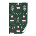 thumbnail image 1 of Yayeee 100% Cotton Hand Towels for Bathroom 16" x 28" Soft Absorbent Kitchen Towel, Christmas Santa Hats, 1 of 7