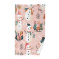 thumbnail image 1 of Yayeee 100% Cotton Hand Towels for Bathroom 16" x 28" Soft Absorbent Kitchen Towel, Christmas Snowman, 1 of 7