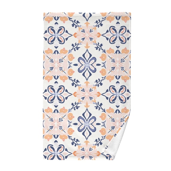 Yayeee 100% Cotton Hand Towels for Bathroom 16" x 28" Soft Absorbent Kitchen Towel, Colorful Abstract Pattern