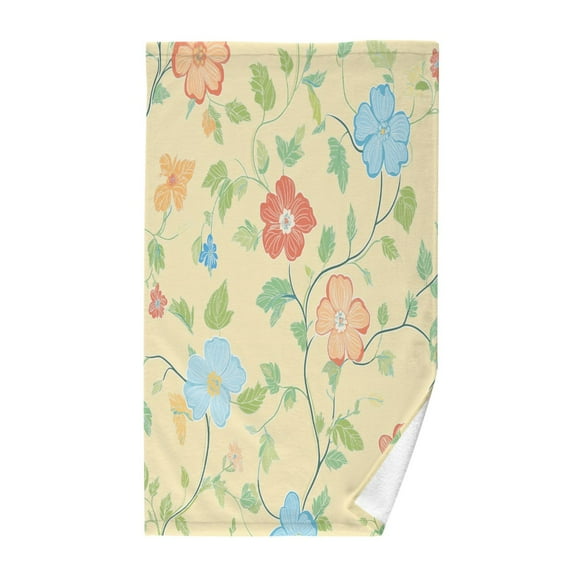 Yayeee 100% Cotton Hand Towels for Bathroom 16" x 28" Soft Absorbent Kitchen Towel, Colorful Flower