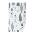 thumbnail image 1 of Yayeee 100% Cotton Hand Towels for Bathroom 16" x 28" Kitchen Towel, Cute Snowmen, 1 of 7