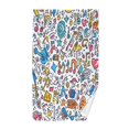 thumbnail image 1 of Yayeee 100% Cotton Hand Towels for Bathroom 16" x 28" Soft Absorbent Kitchen Towel, Doodle Pattern, 1 of 7