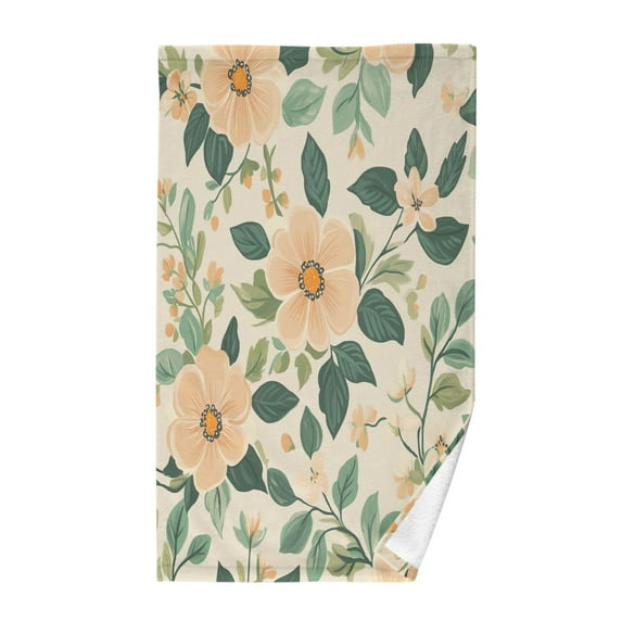 Yayeee 100% Cotton Hand Towels for Bathroom 16" x 28" Kitchen Towel, Floral Design