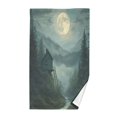 thumbnail image 1 of Yayeee 100% Cotton Hand Towels for Bathroom 16" x 28" Soft Absorbent Kitchen Towel, Forest House, 1 of 7